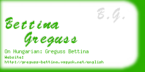 bettina greguss business card